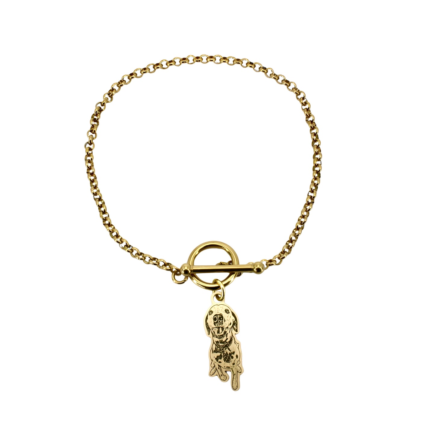 pulsera de cadena con grabado de mascota