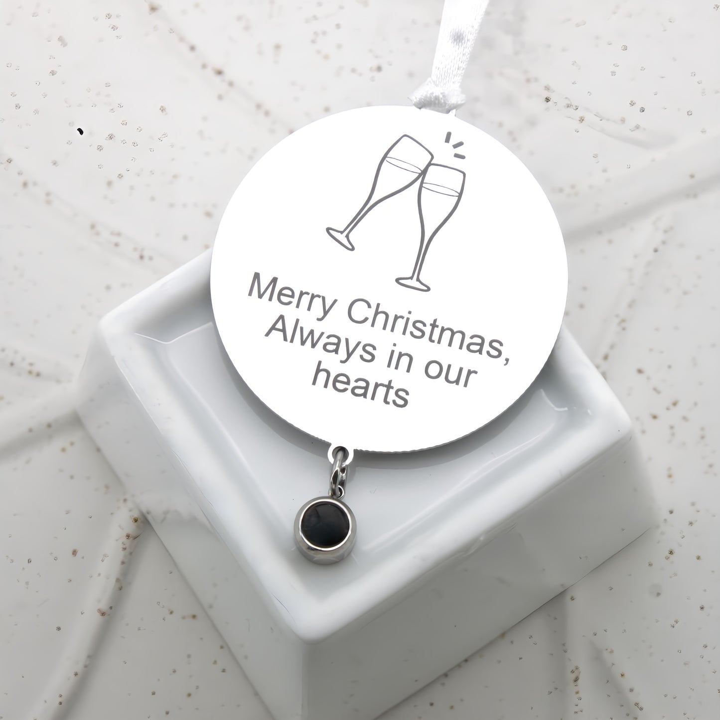 adorno navideño minimalista con proyección