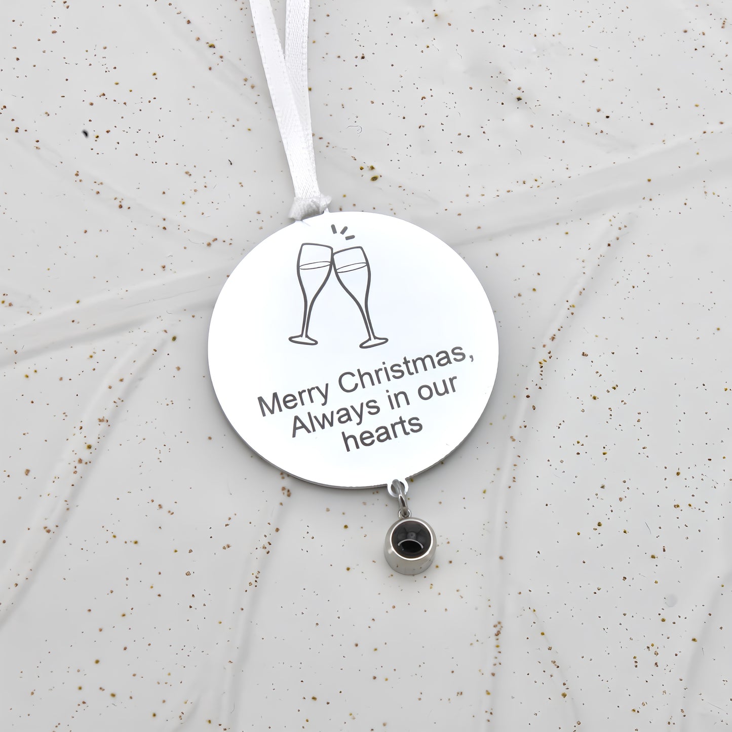 adorno navideño minimalista con proyección