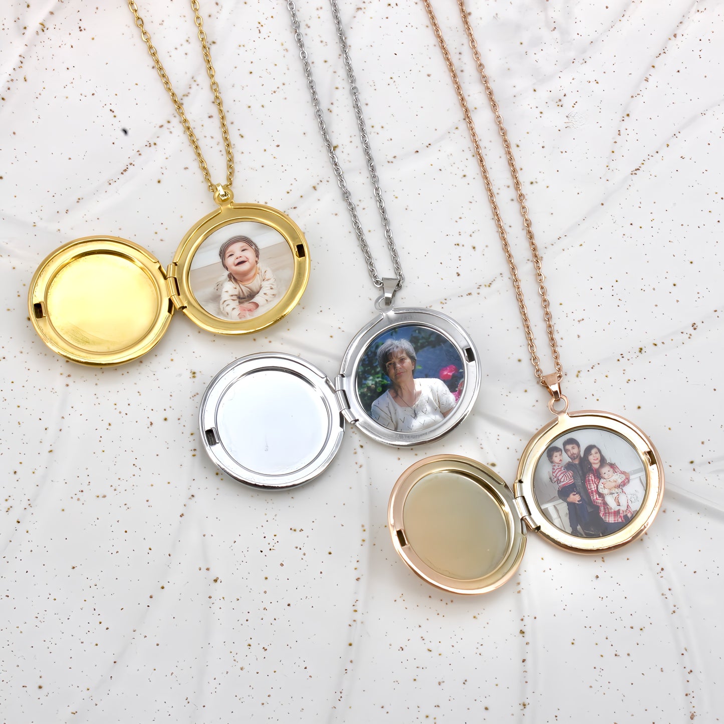 round photo locket