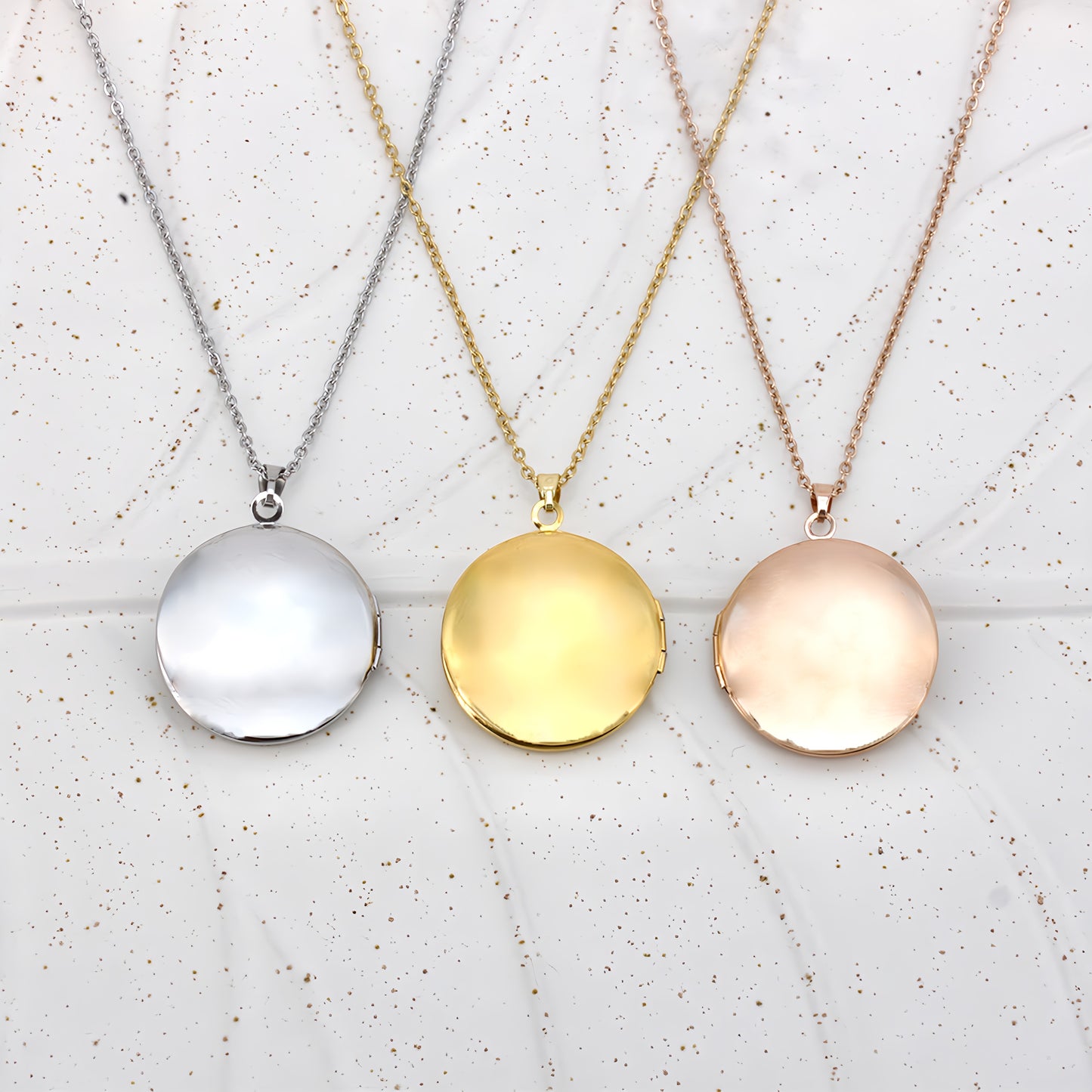 round photo locket