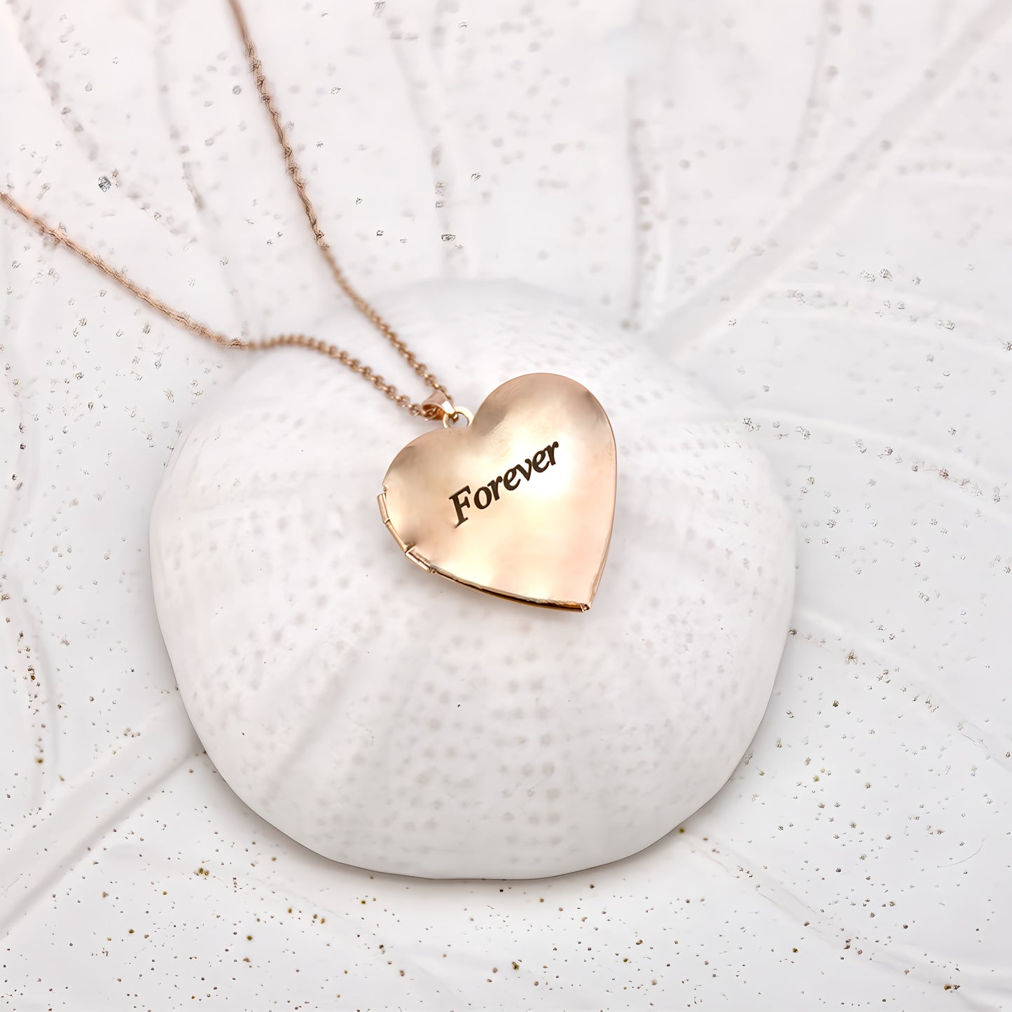 heart photo locket necklace