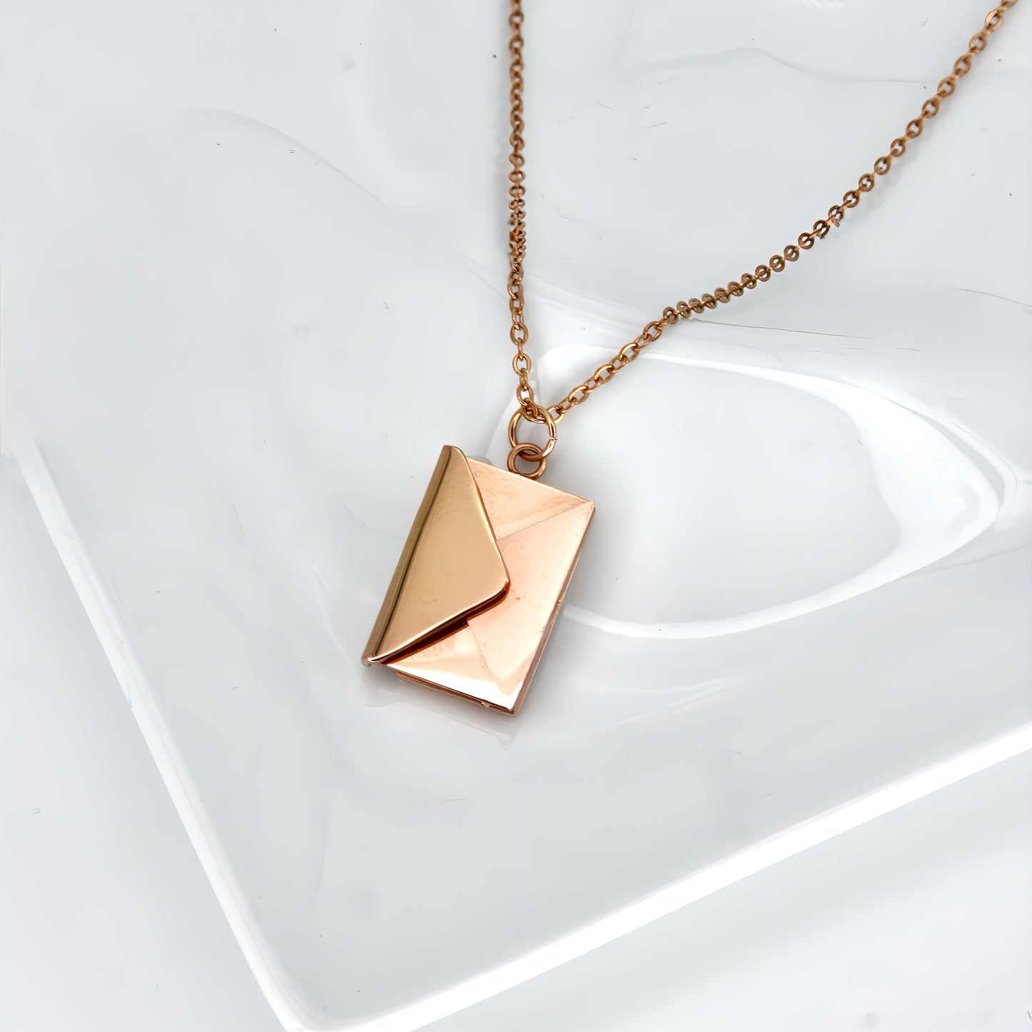 letter photo locket necklace