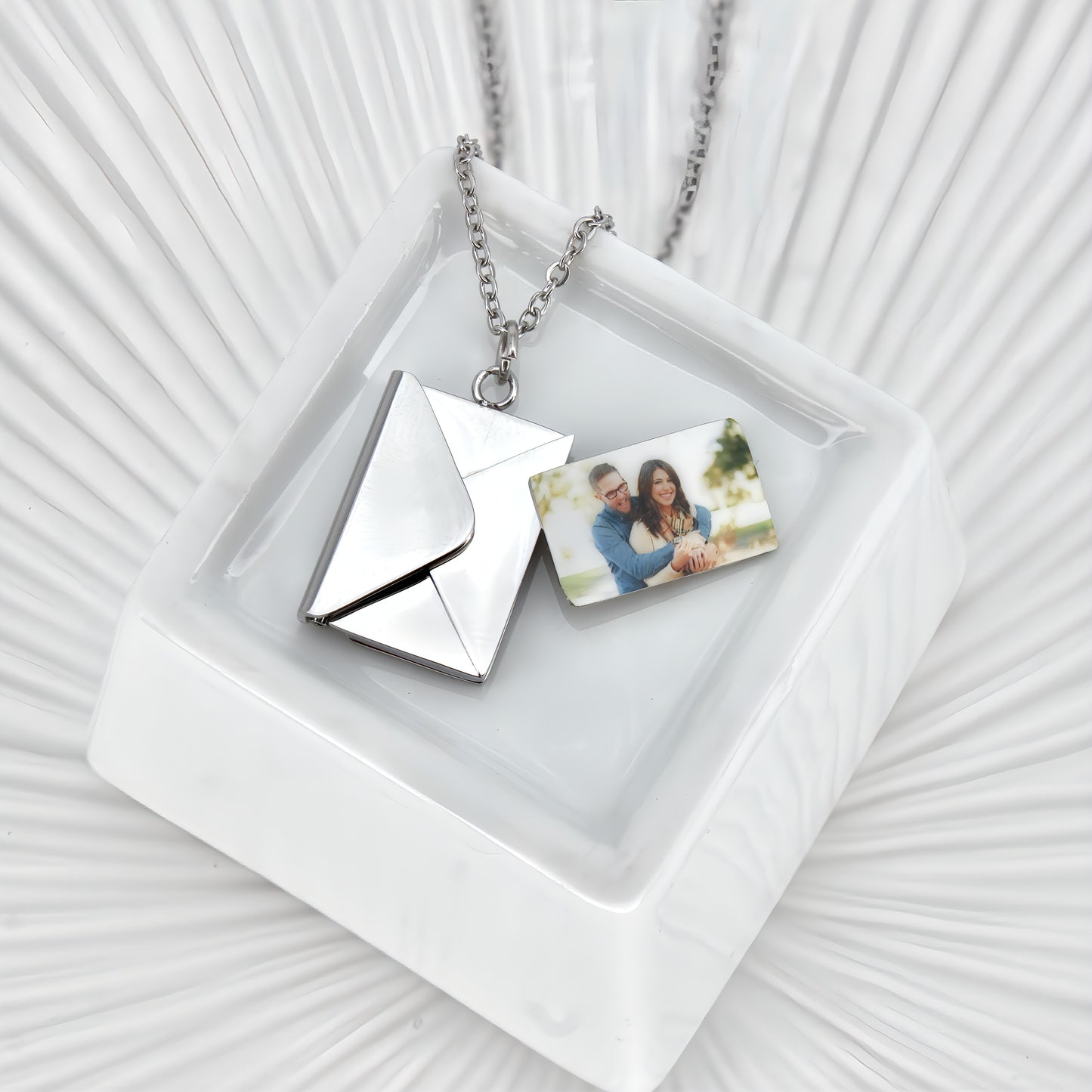 letter photo locket necklace