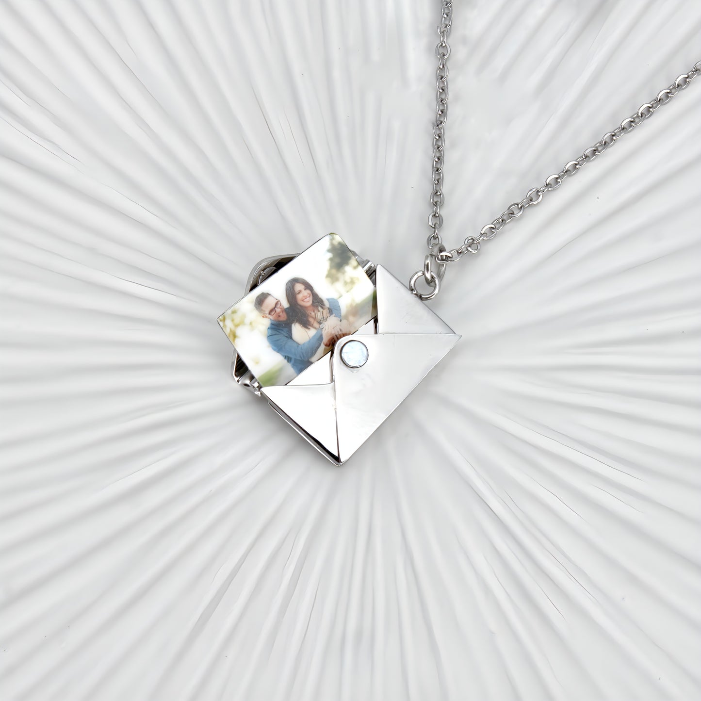 letter photo locket necklace