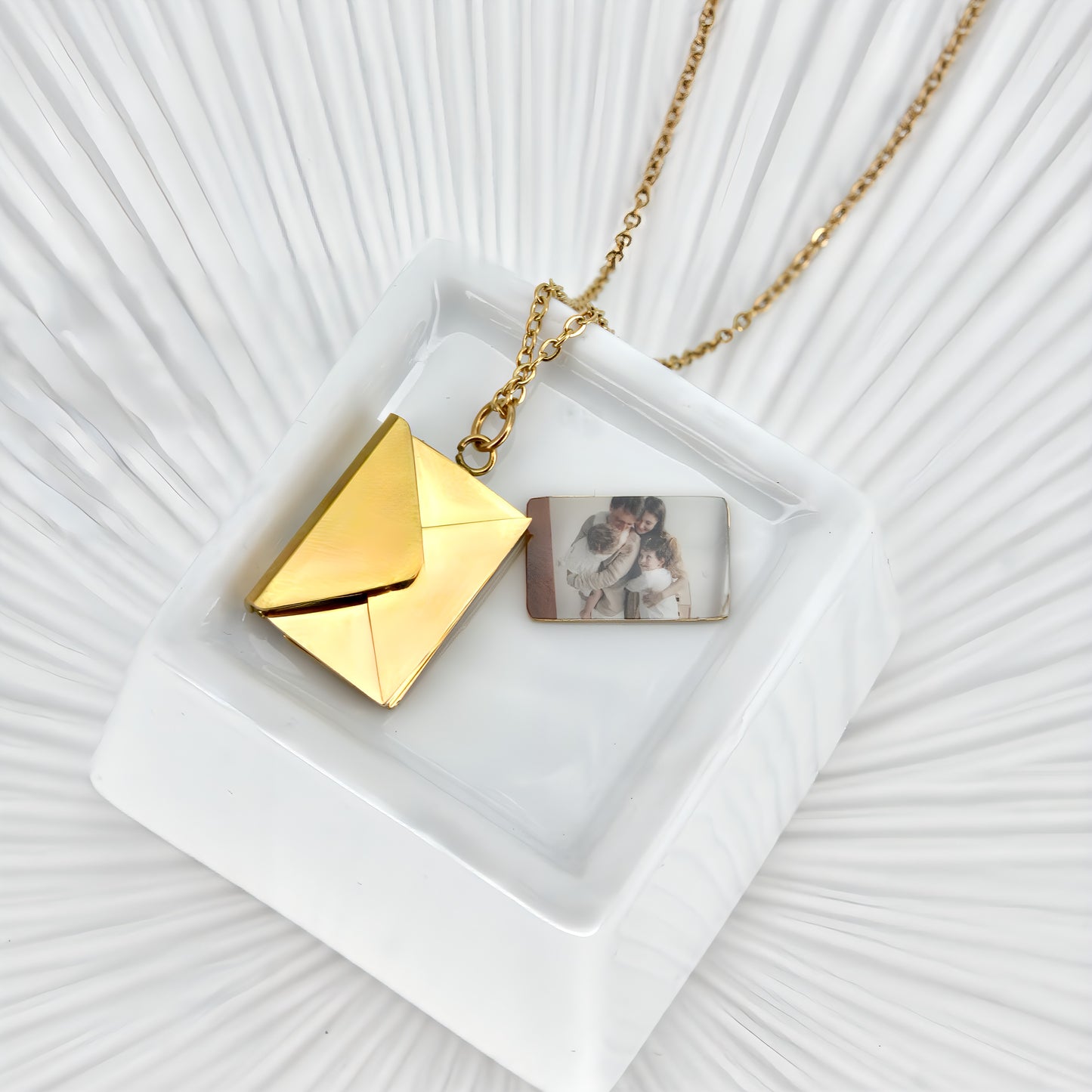 letter photo locket necklace