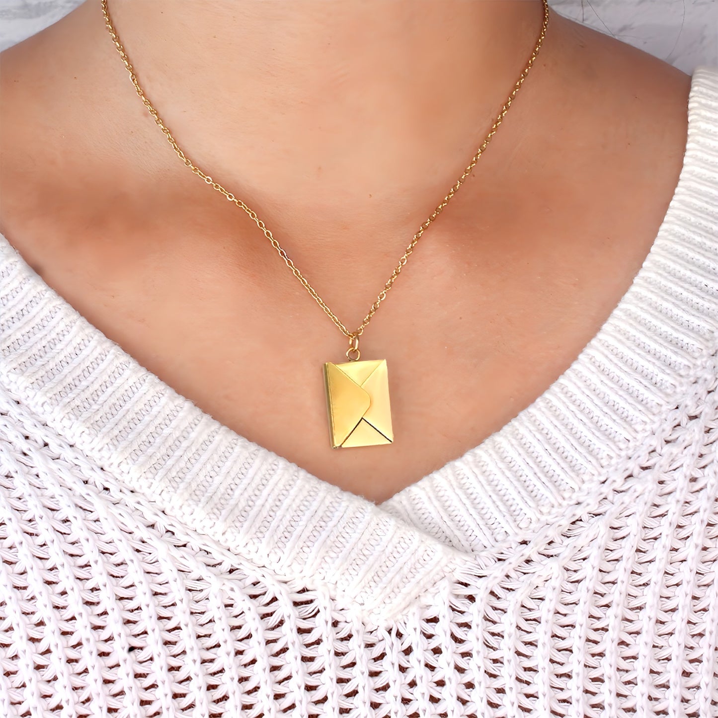 letter photo locket necklace