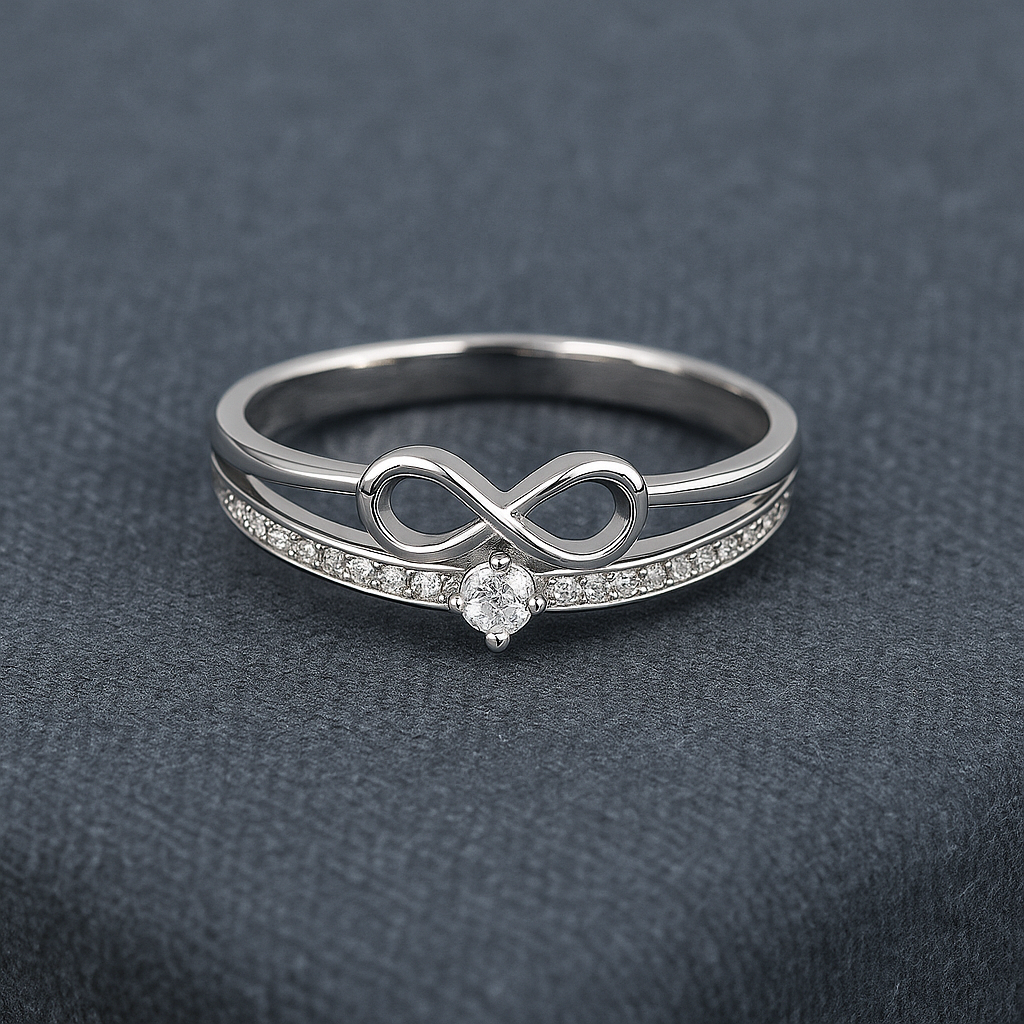 sparkling infinity ring