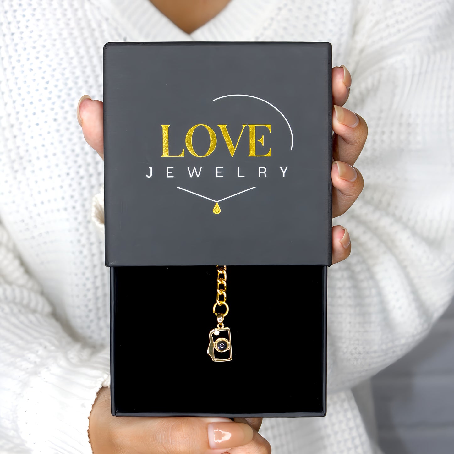 camera projection keychain