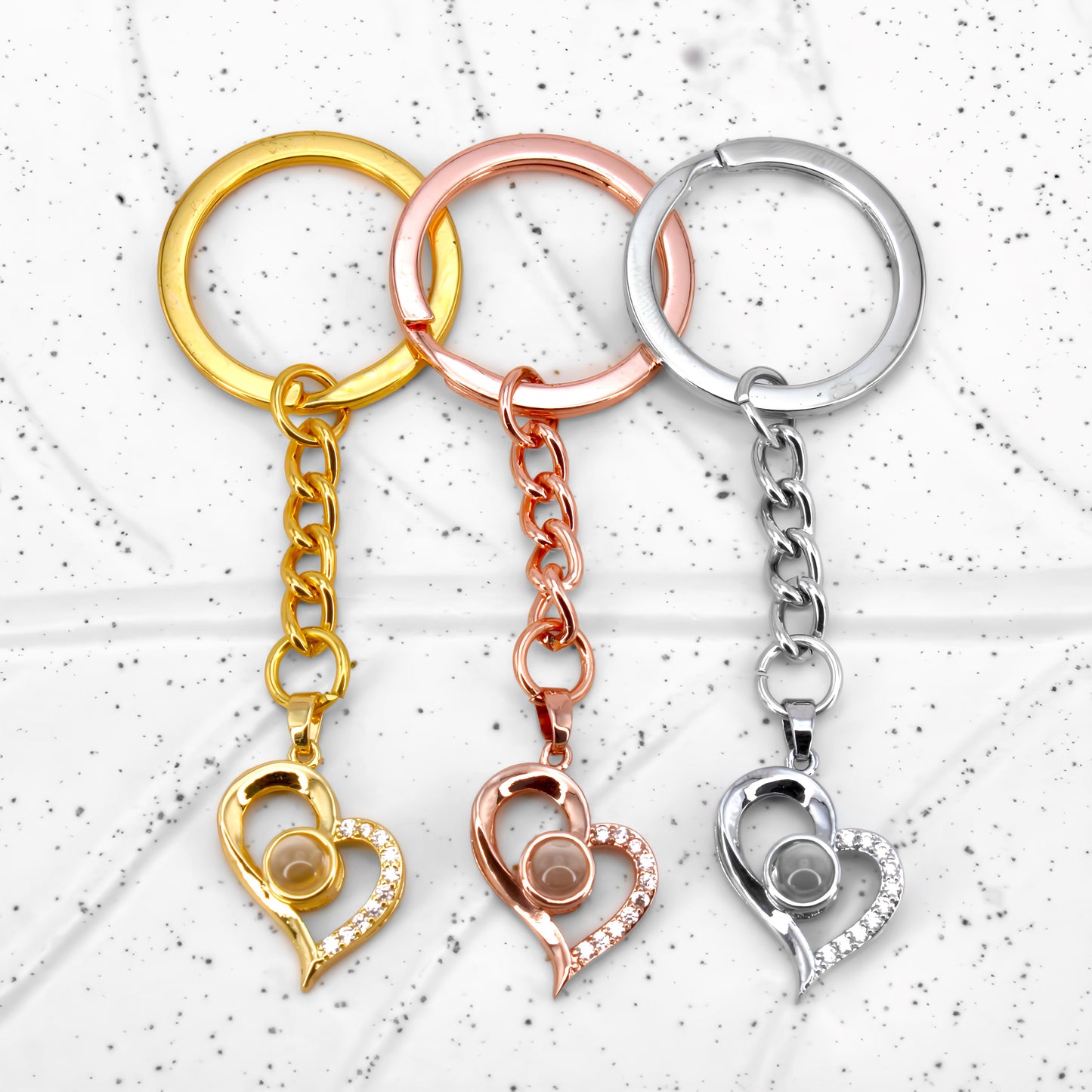 i love you projection keychain