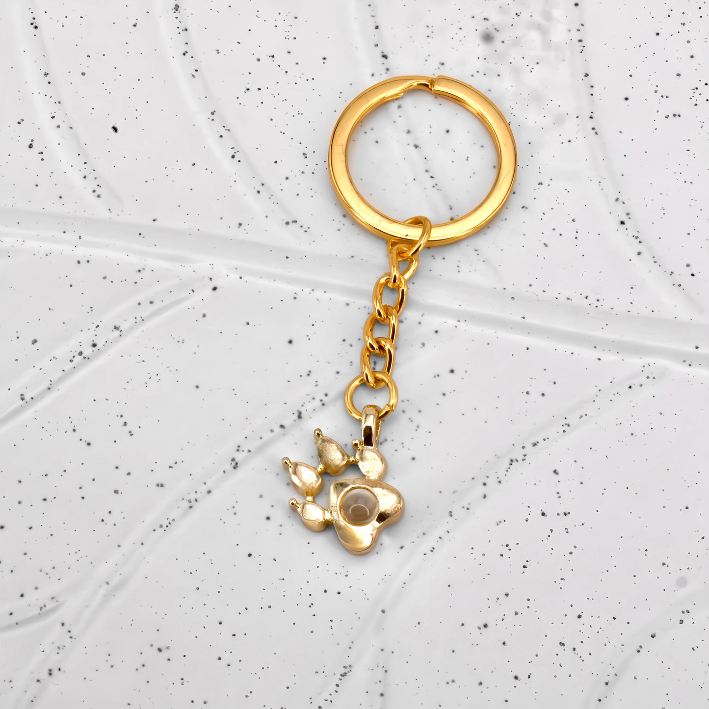 cat paw projection keychain