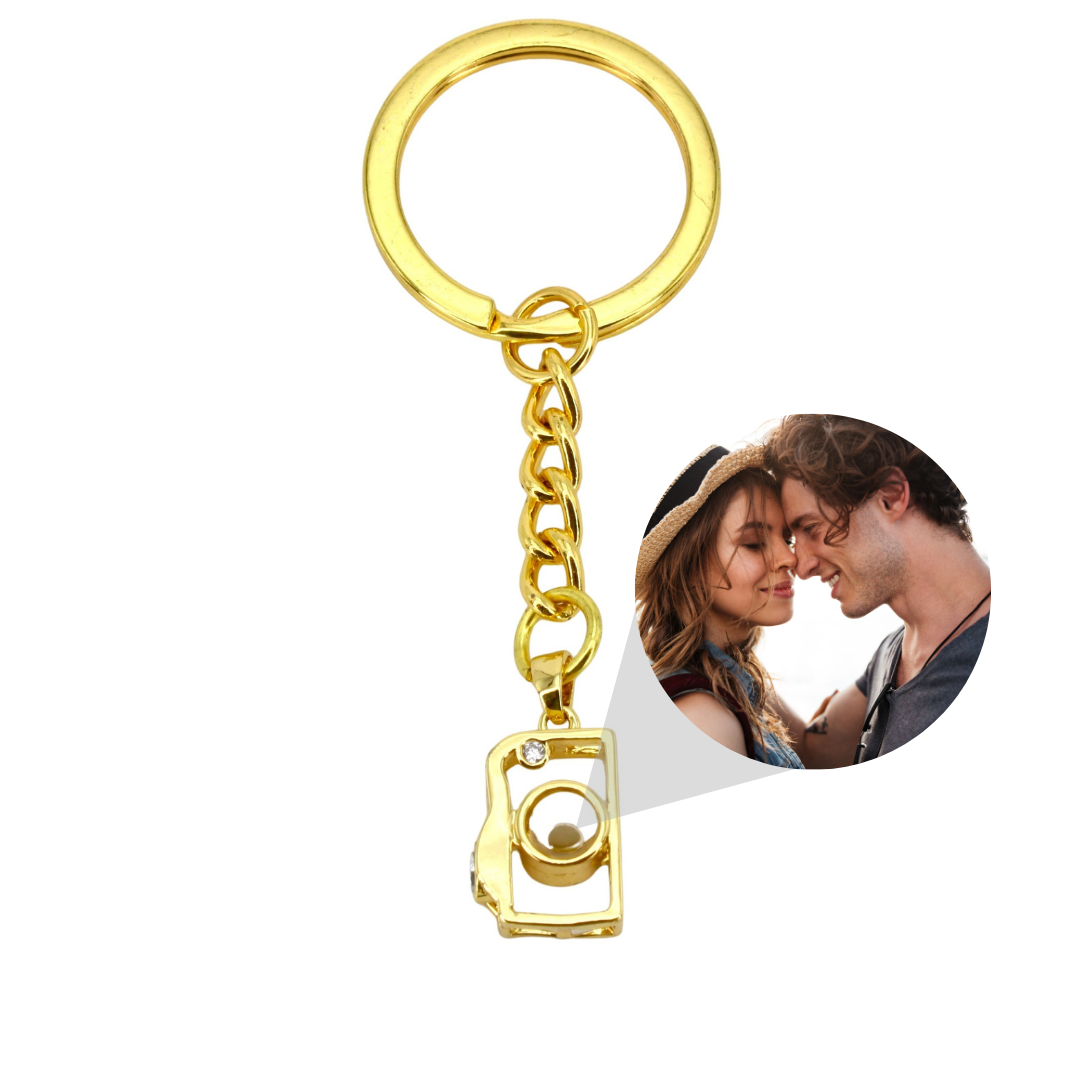 camera projection keychain
