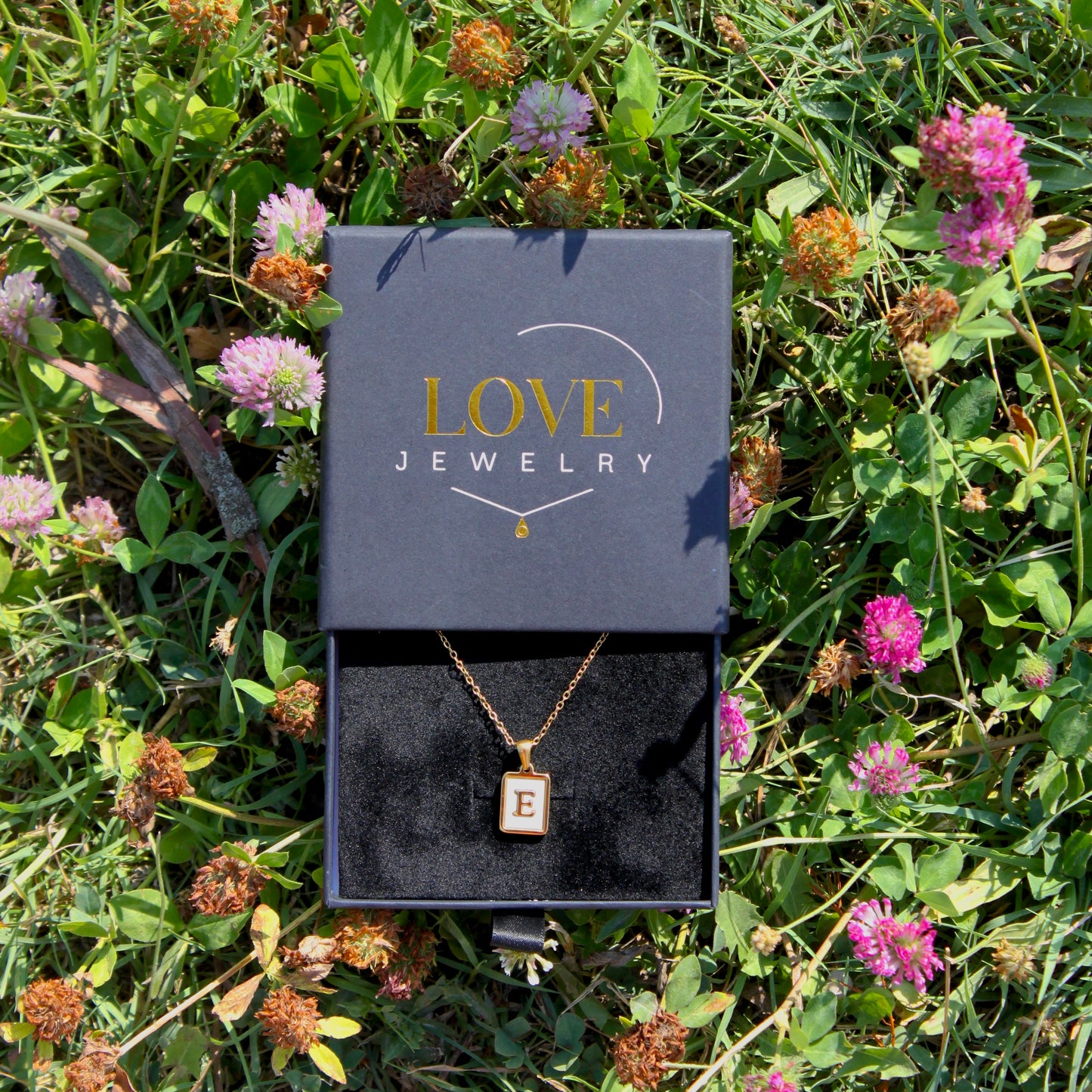mother of pearl initial necklace