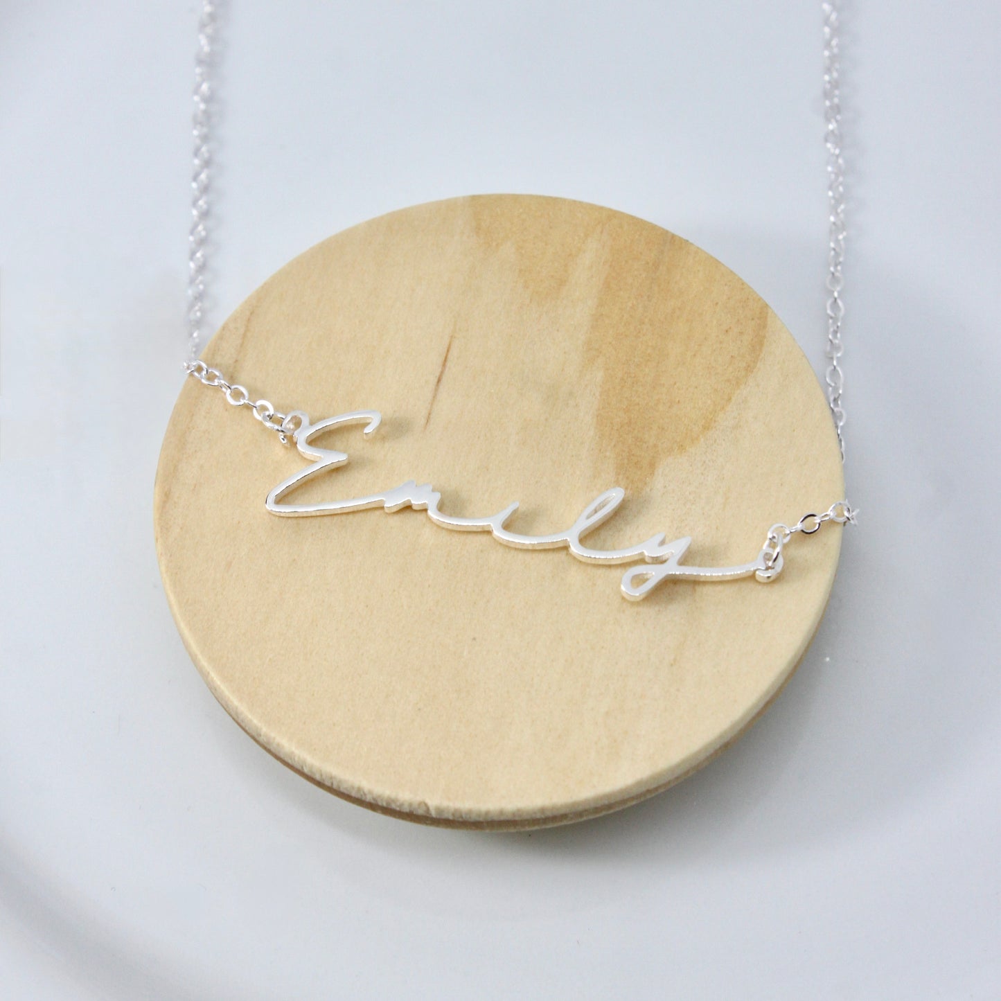 signature engraved necklace
