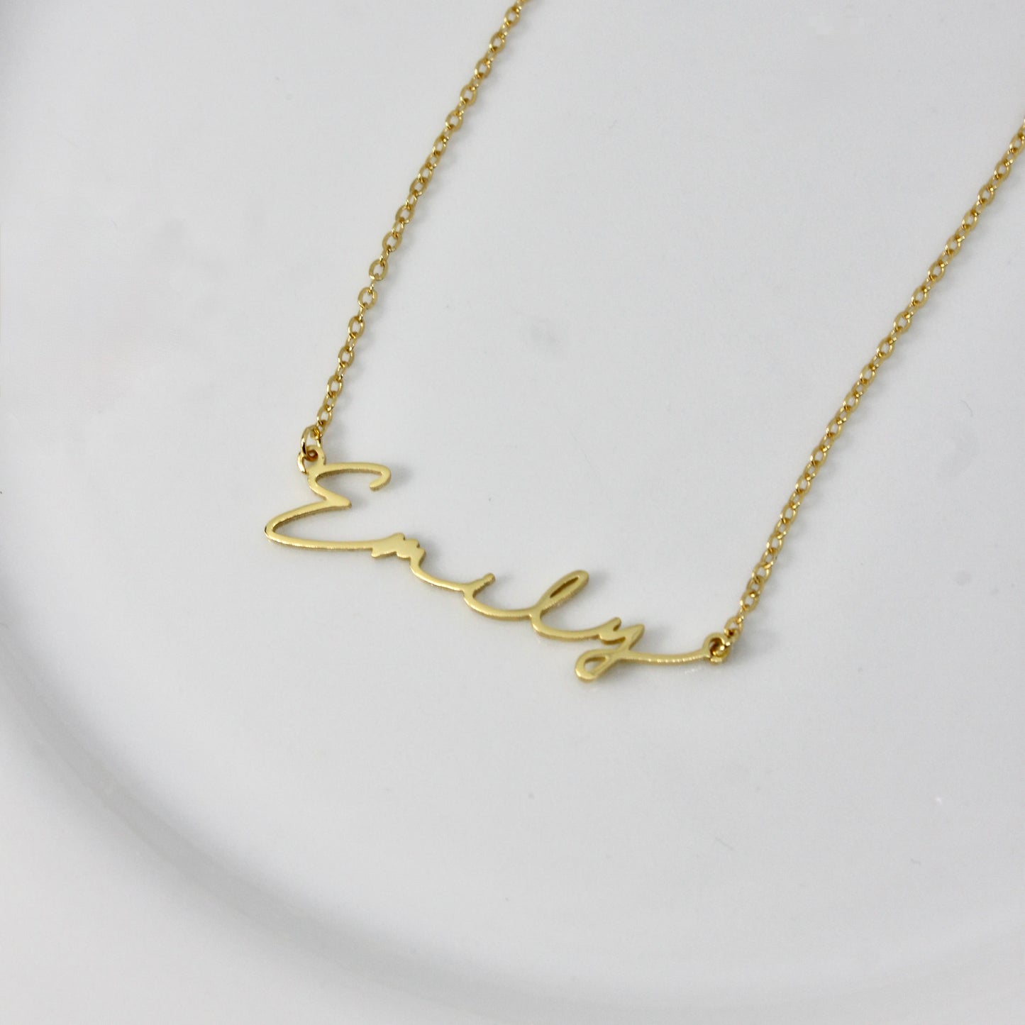 signature engraved necklace