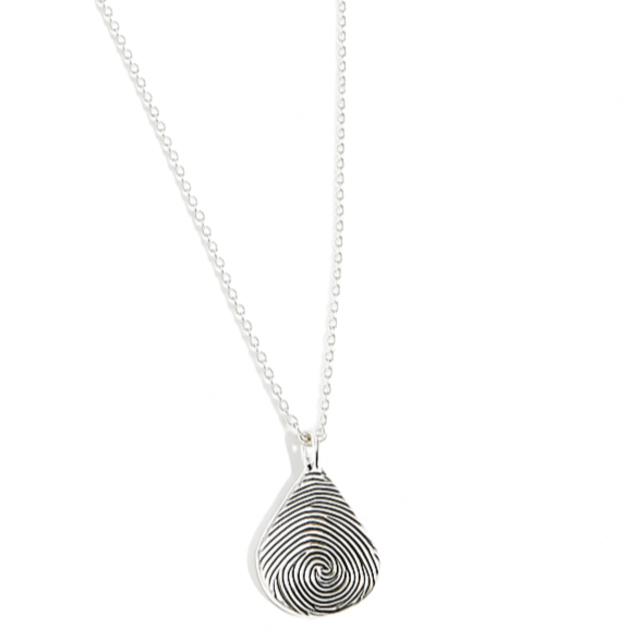 teardrop fingerprint necklace
