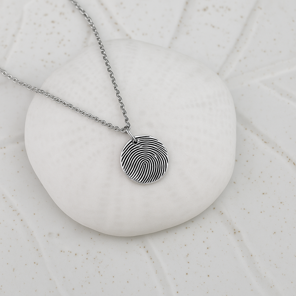 round fingerprint necklace