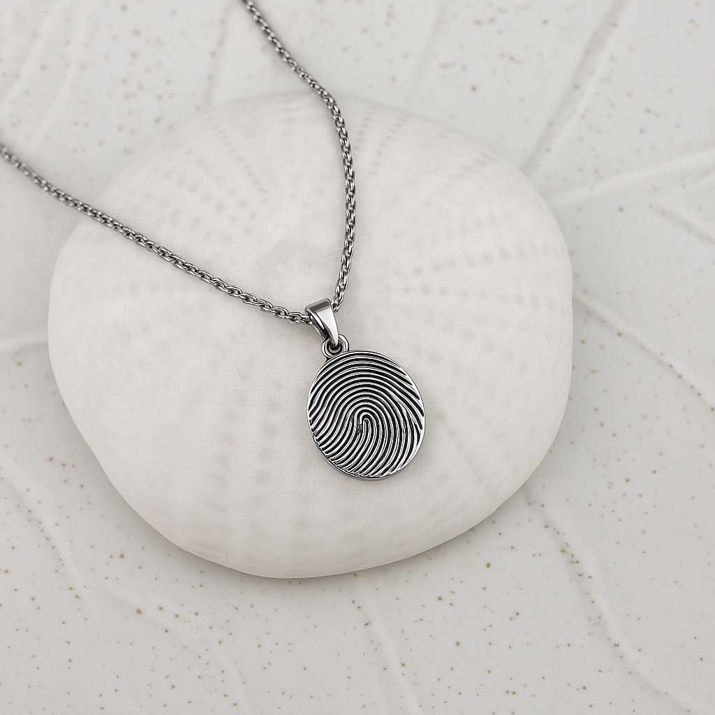 round fingerprint necklace