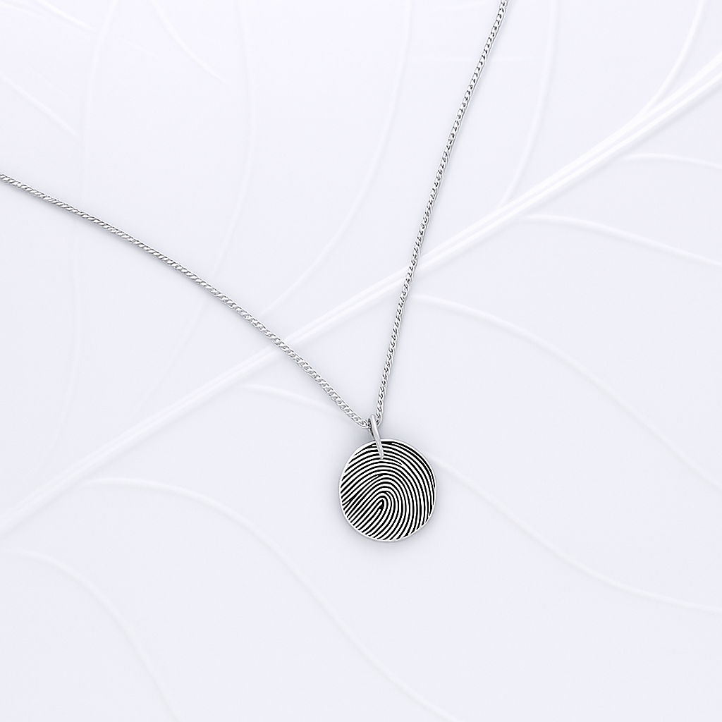 round fingerprint necklace