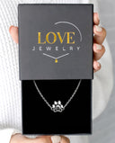 Paw Projection Chain Bracelet in silver, presented in a Love Jewelry gift box