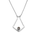 Special Pendant Projection Necklace in silver on a white background