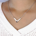 Engraved V-Style Projection Necklace