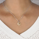 Minimalist Sunflower Projection Necklace