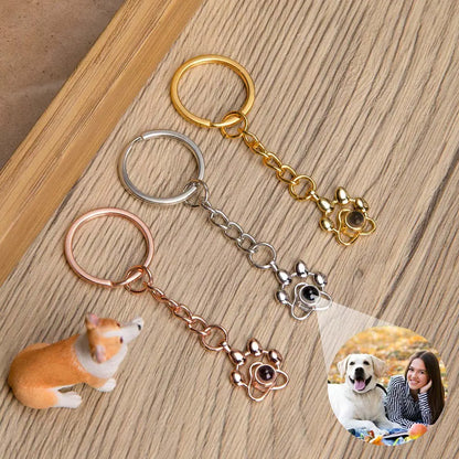 "Elegant Paw Print Memorial Keychain: A Personal Touch"