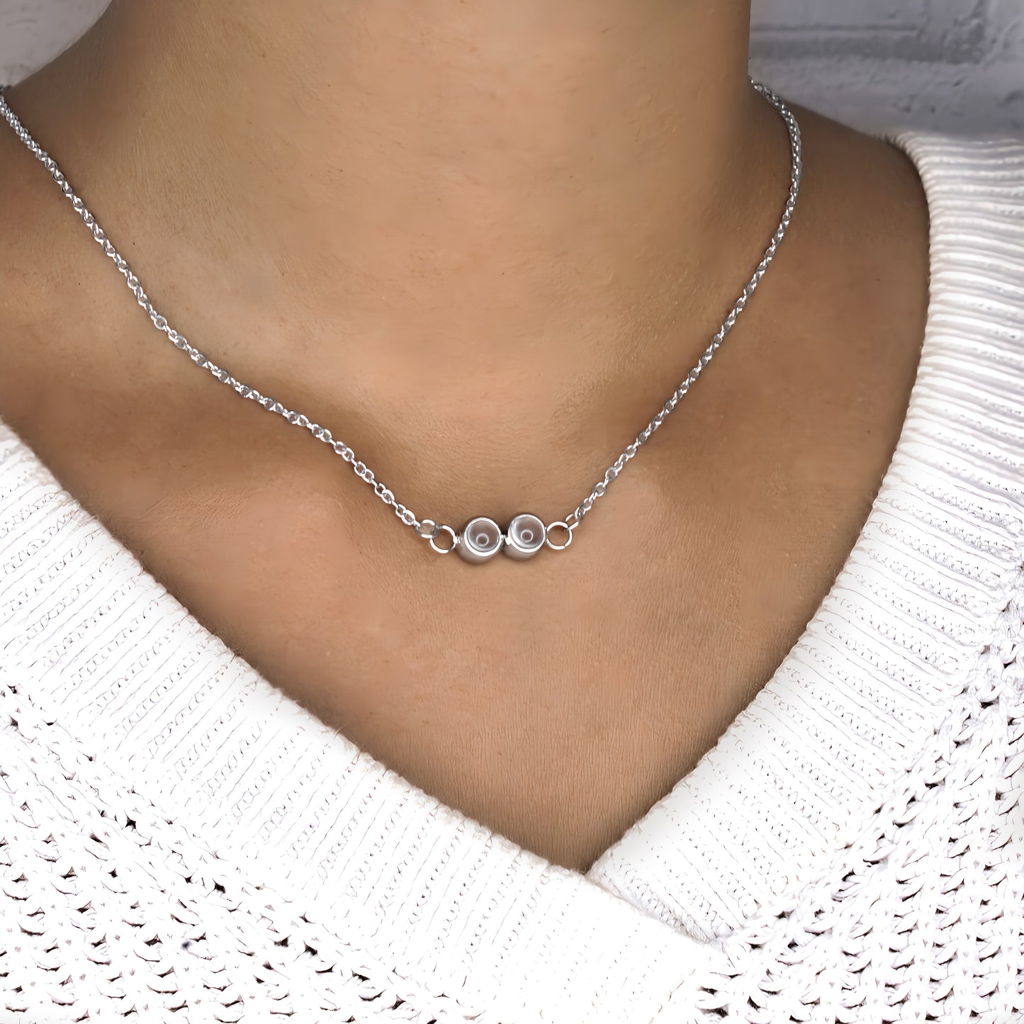 essence double projection necklace