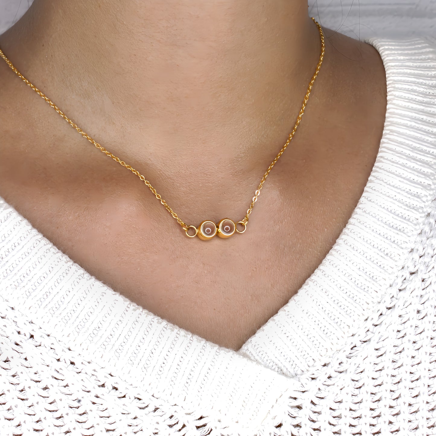 essence double projection necklace