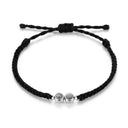 Rope Double Projection Bracelet in black on a white background