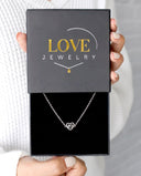 Heart Projection Chain Bracelet in silver, presented in a Love Jewelry gift box