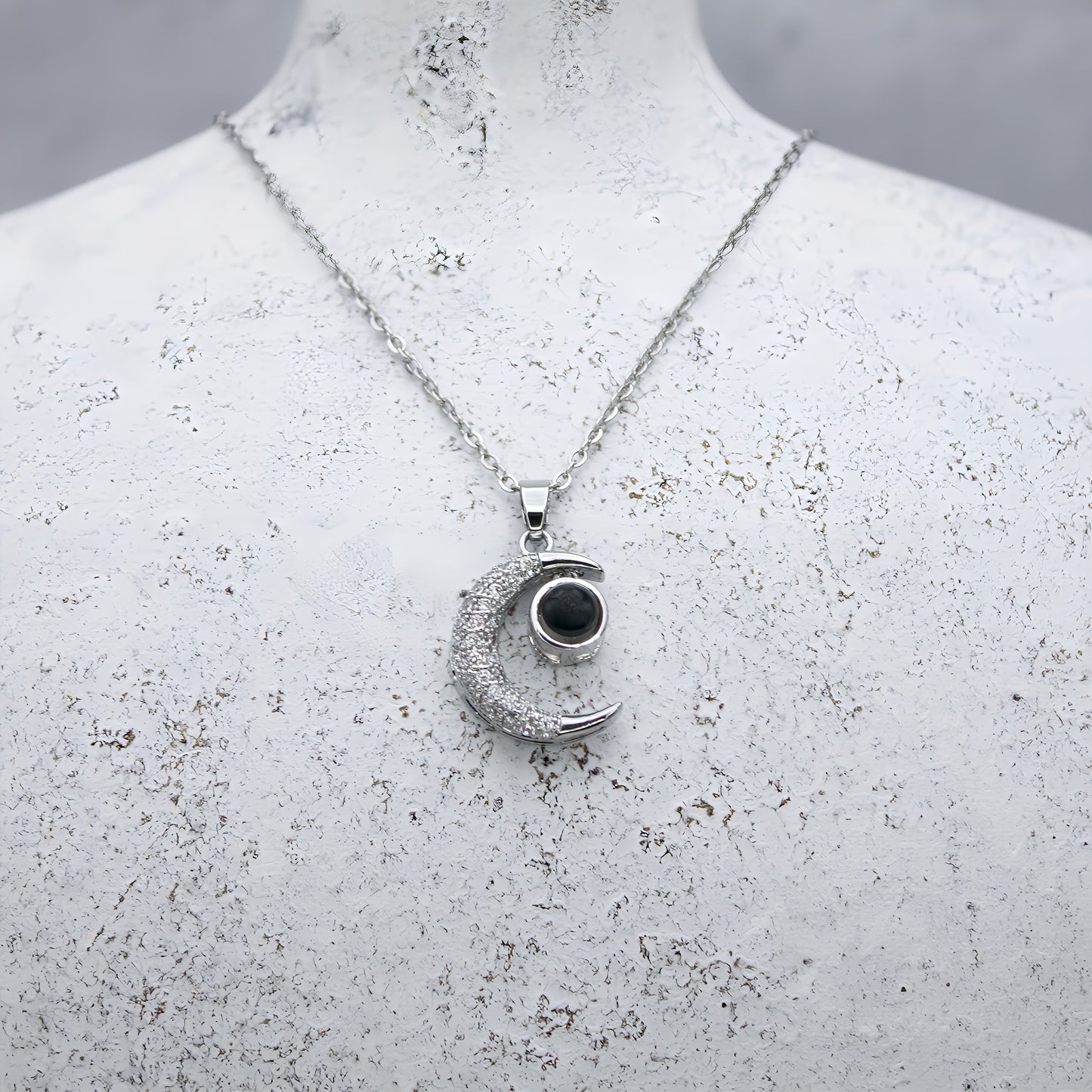 "stylish moonlit memory projection necklace for you"