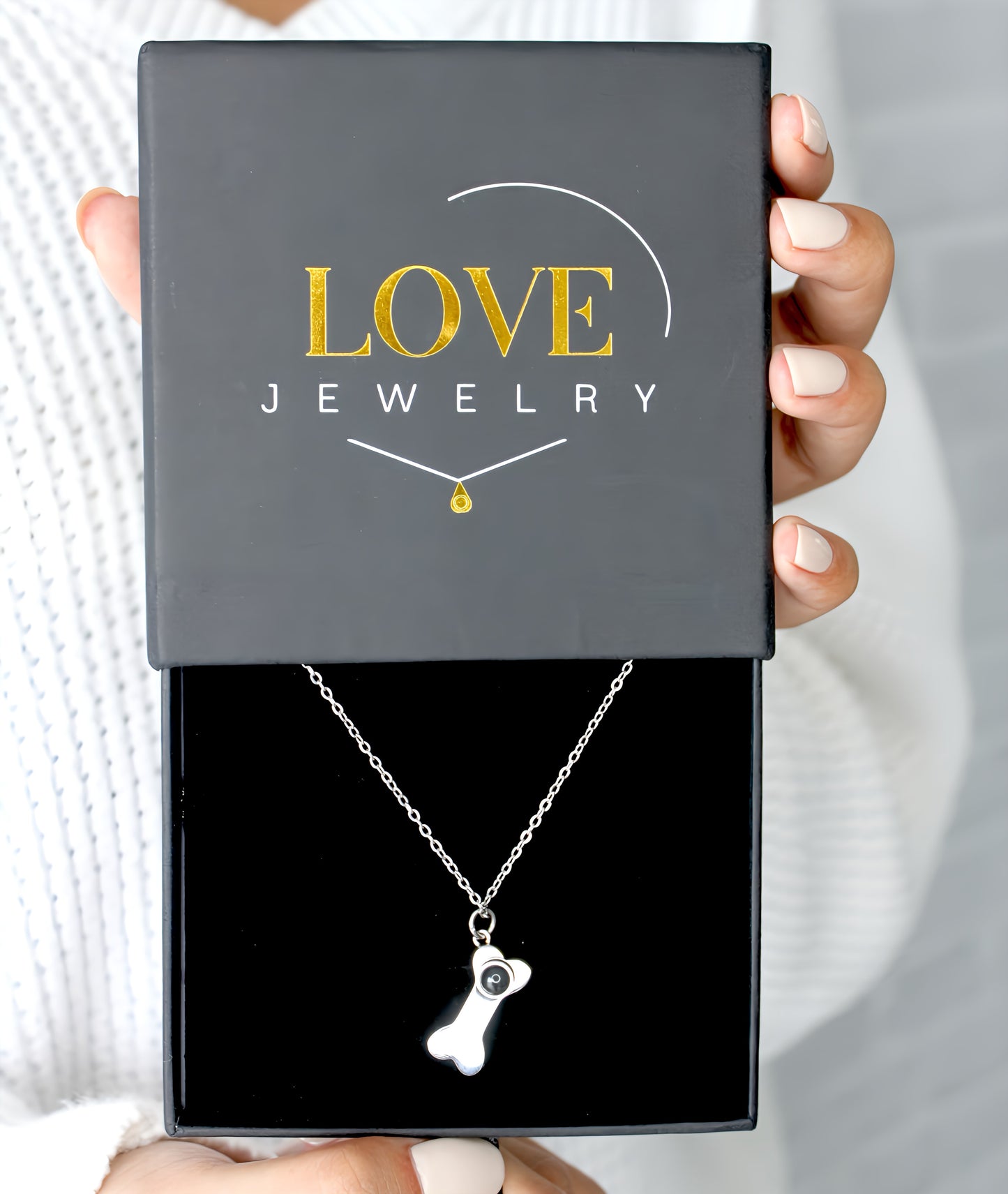 pet lover custom photo projection necklace