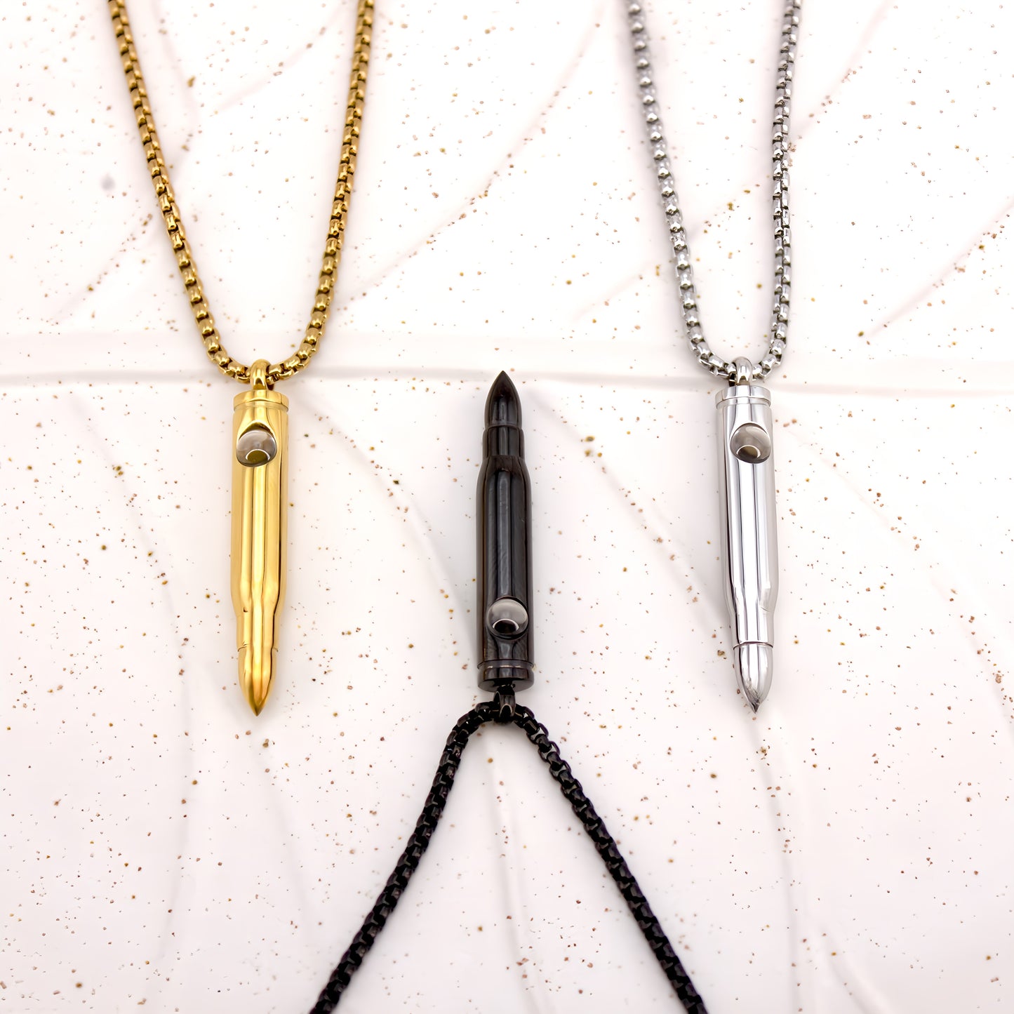 strong bullet projection necklace