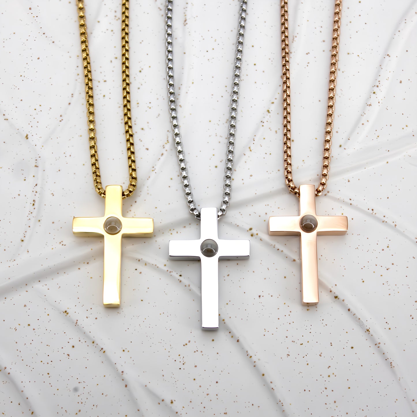 full cross projection necklace