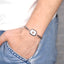 Pulseira de projeção com pingente quadrado 