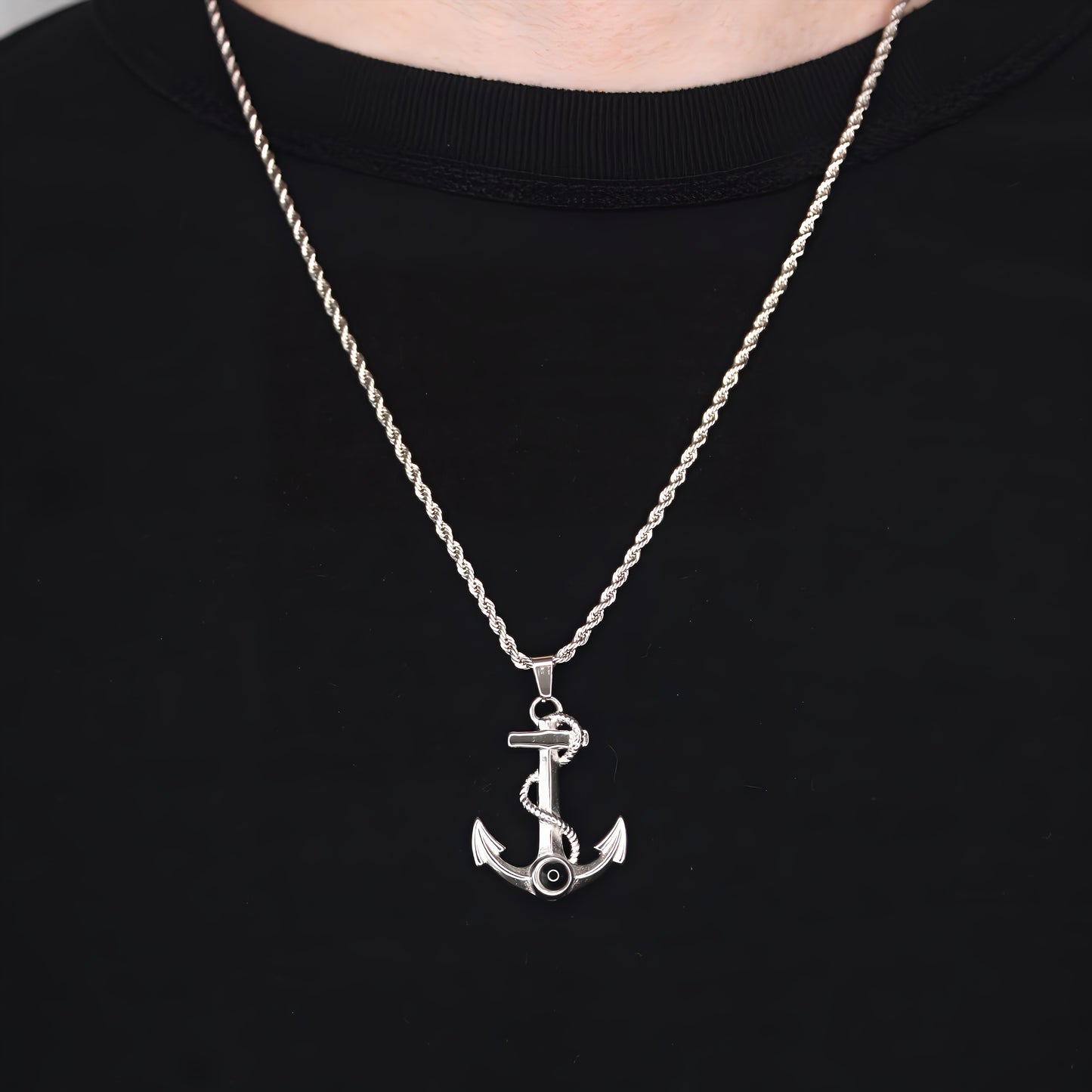 strong anchor projection necklace