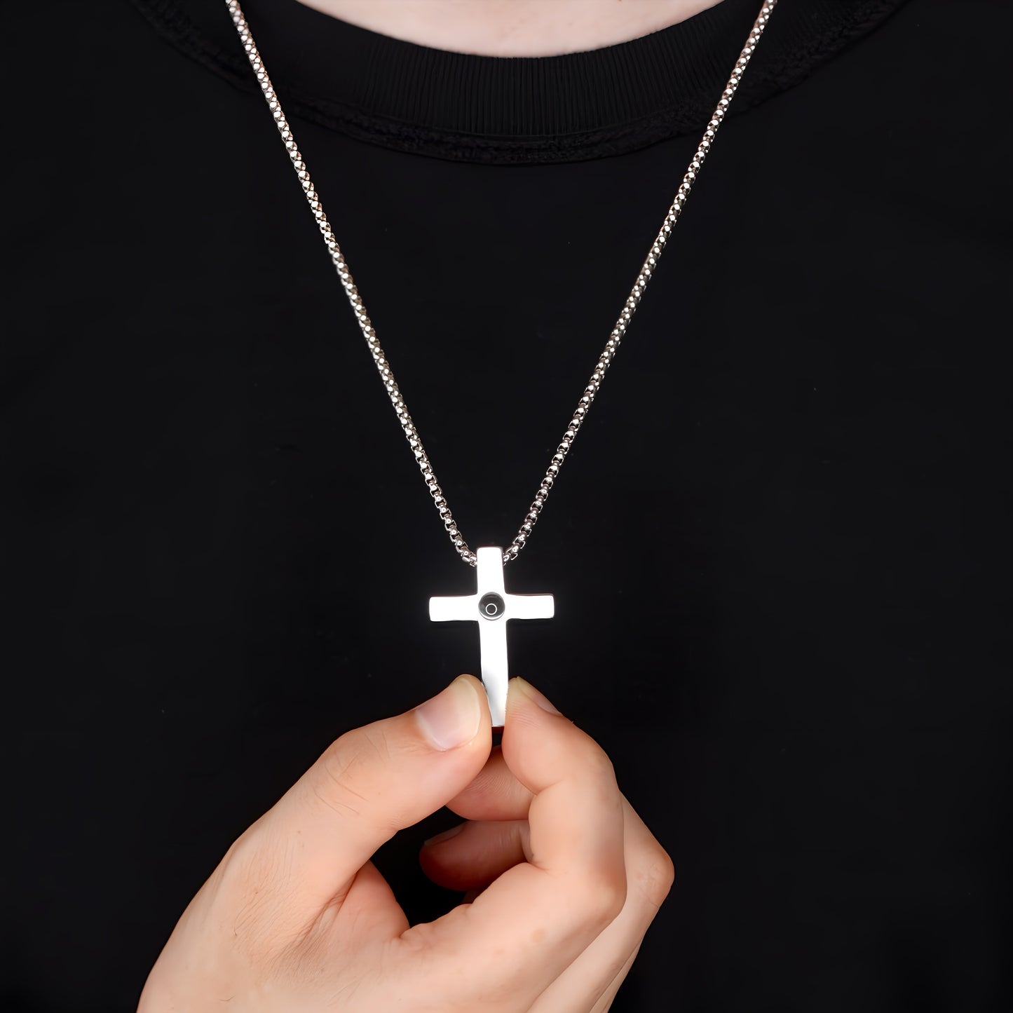 full cross projection necklace