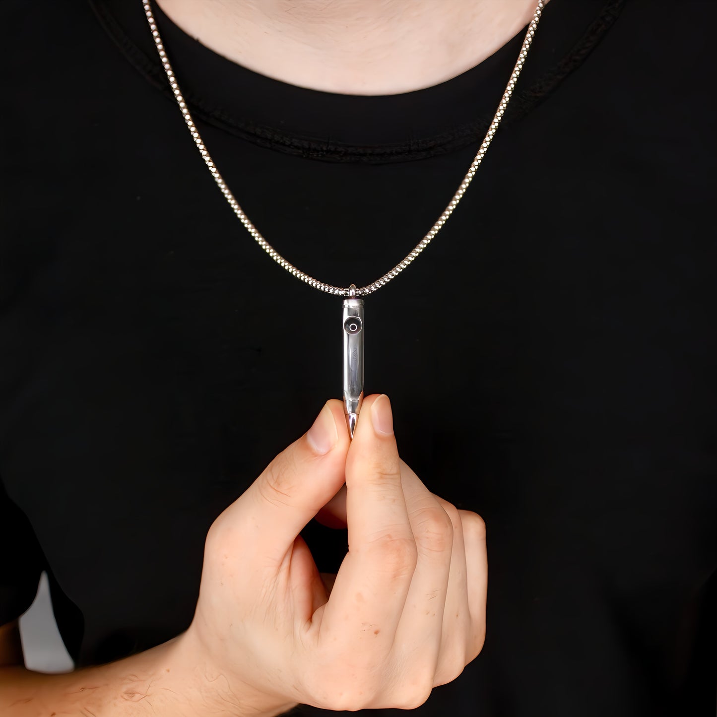 strong bullet projection necklace