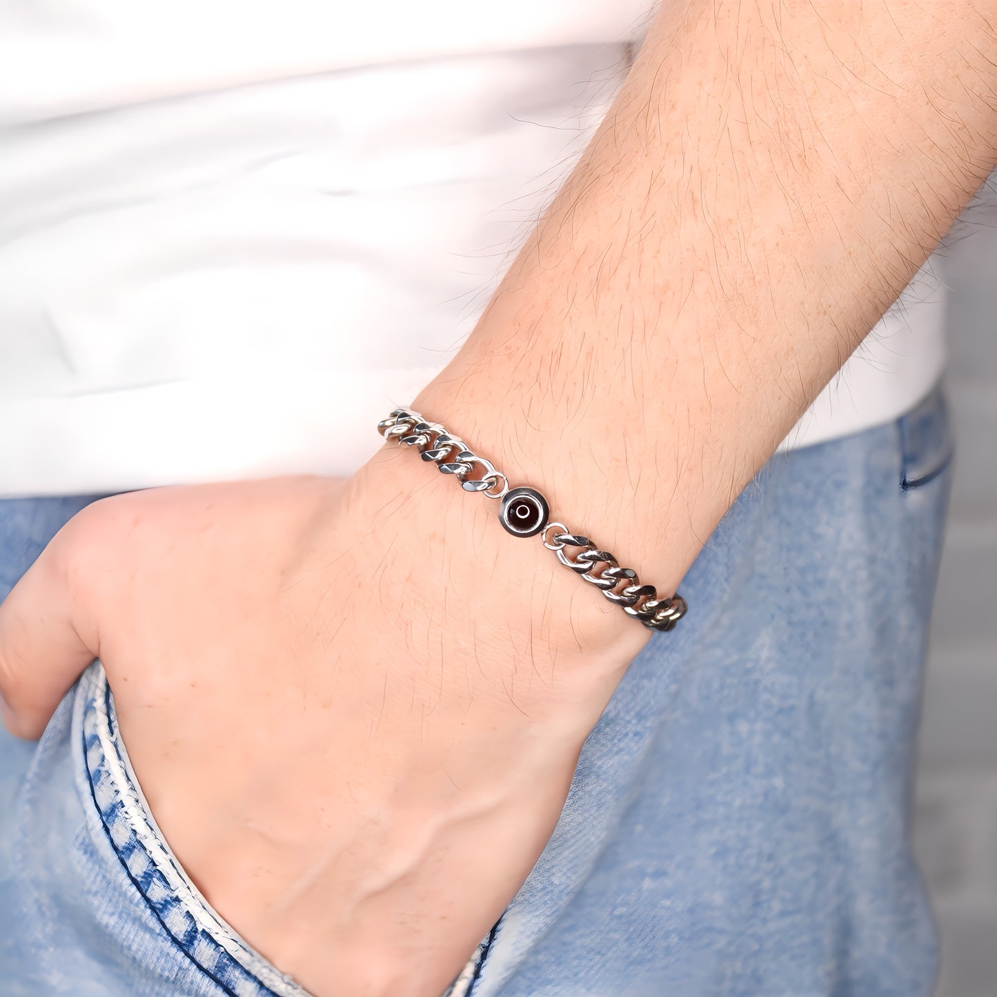 men's cuban projection bracelet