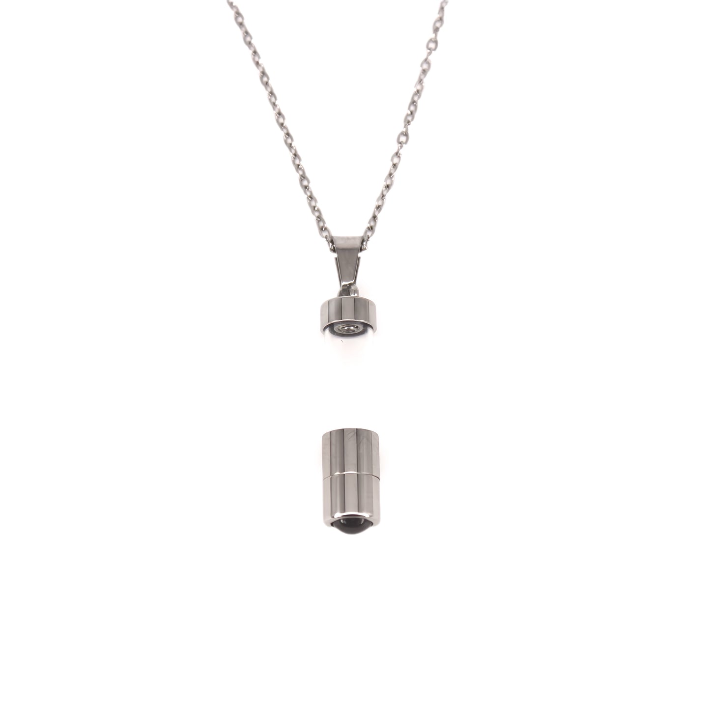 tiny container projection necklace