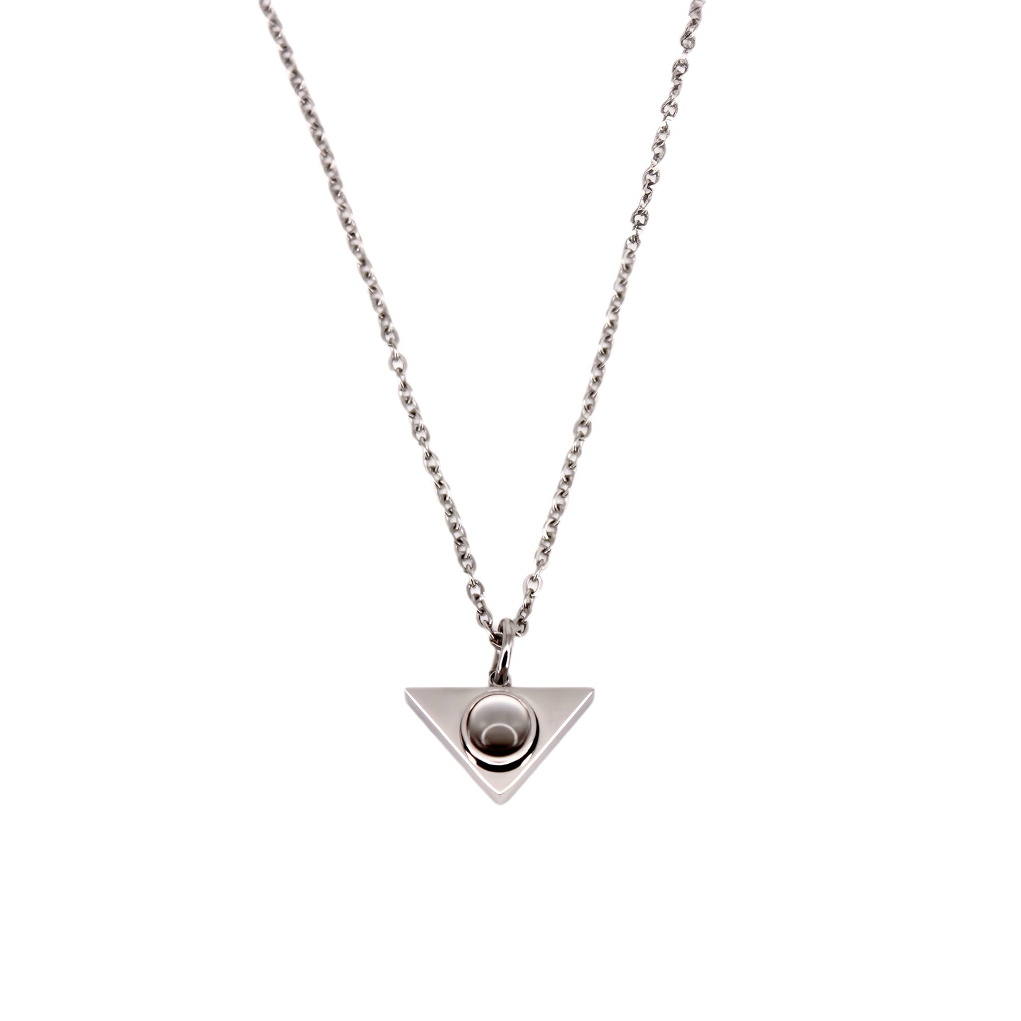 elegant triangle projection necklace