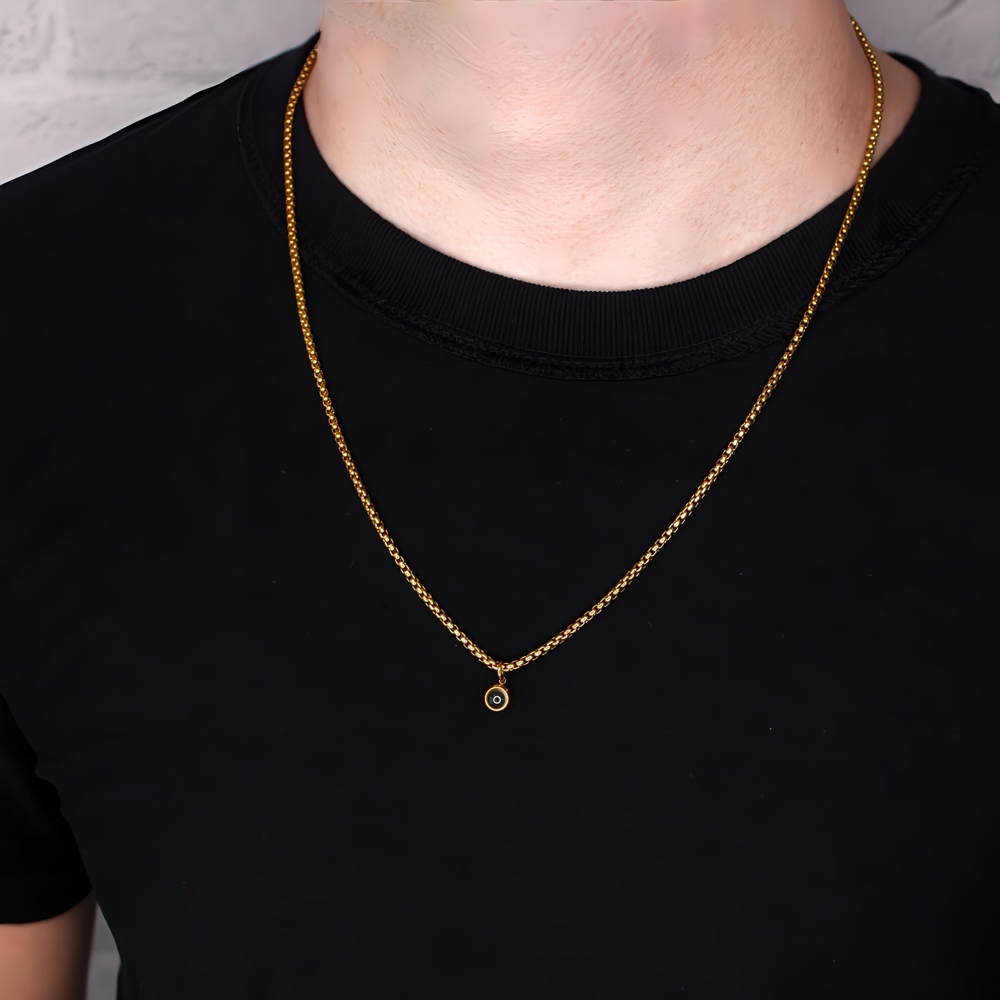 minimalist men's projection necklace