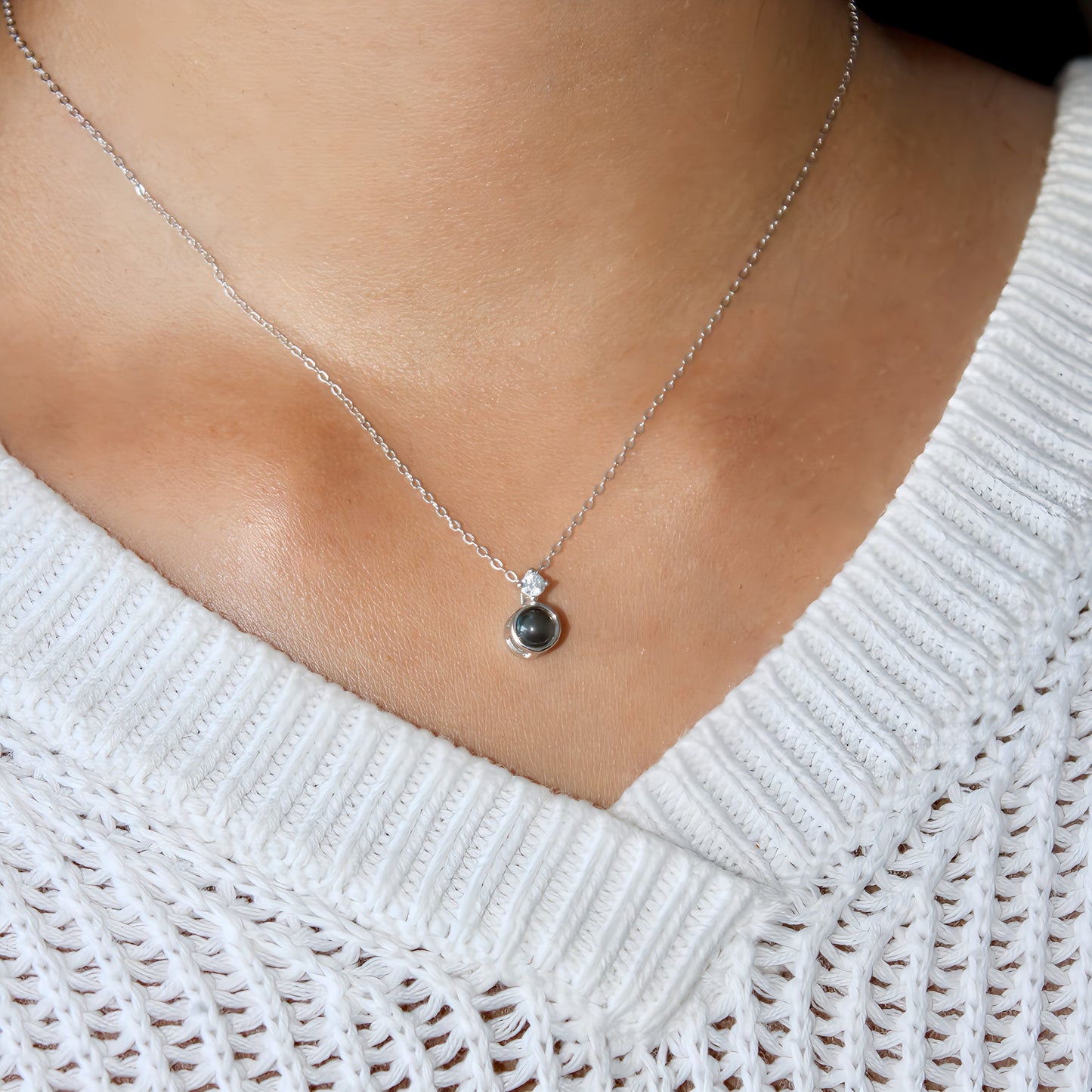 forever in my heart projection necklace