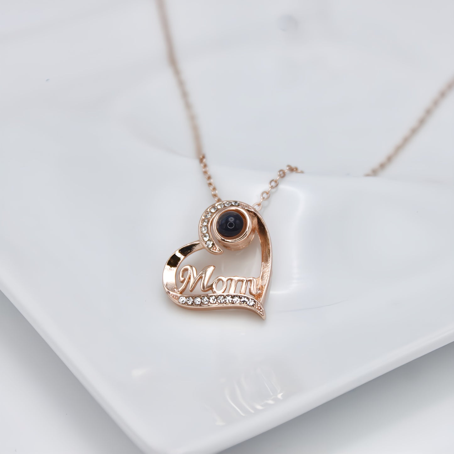 beloved mother projection necklace