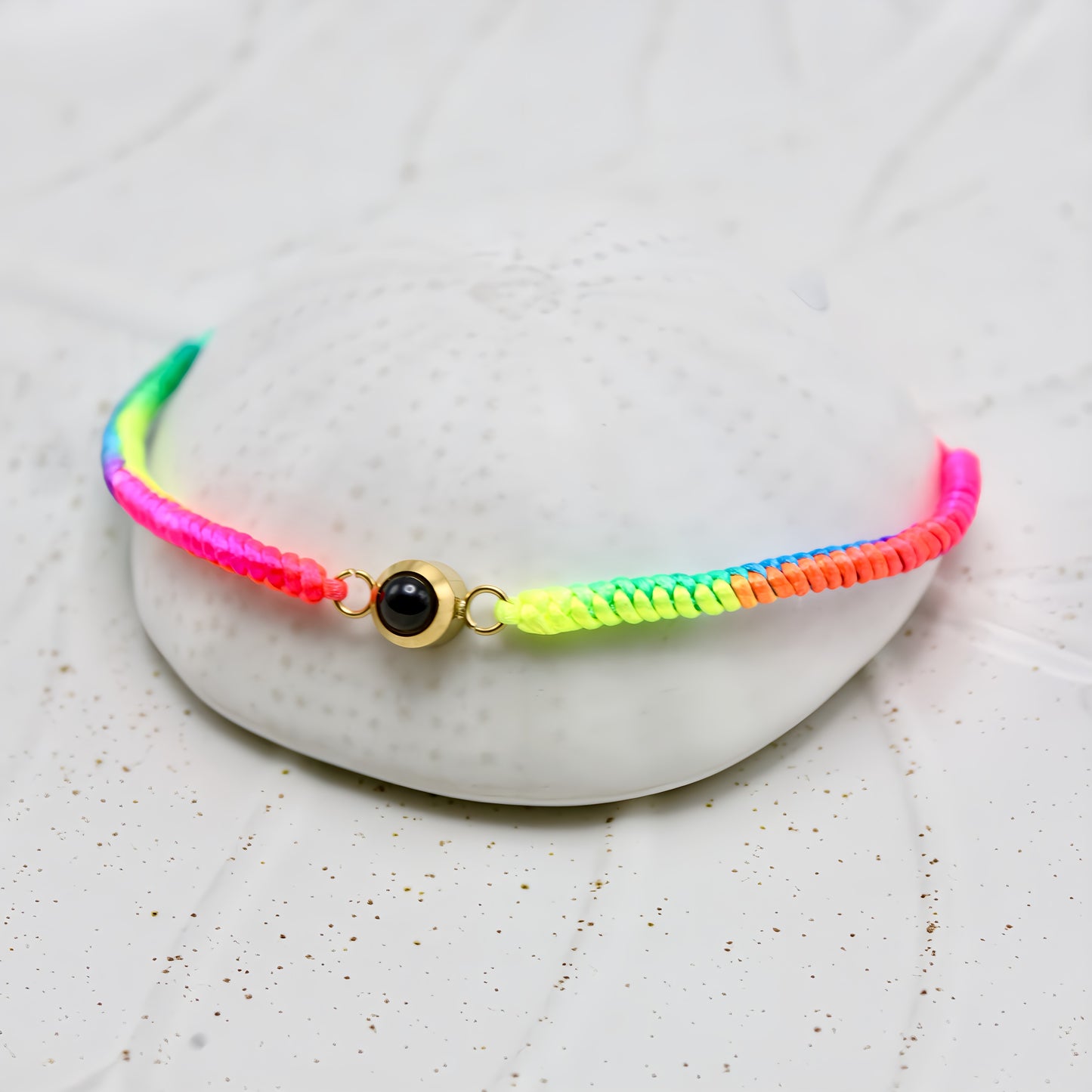 pulseira de projeção de corda forever rainbow 