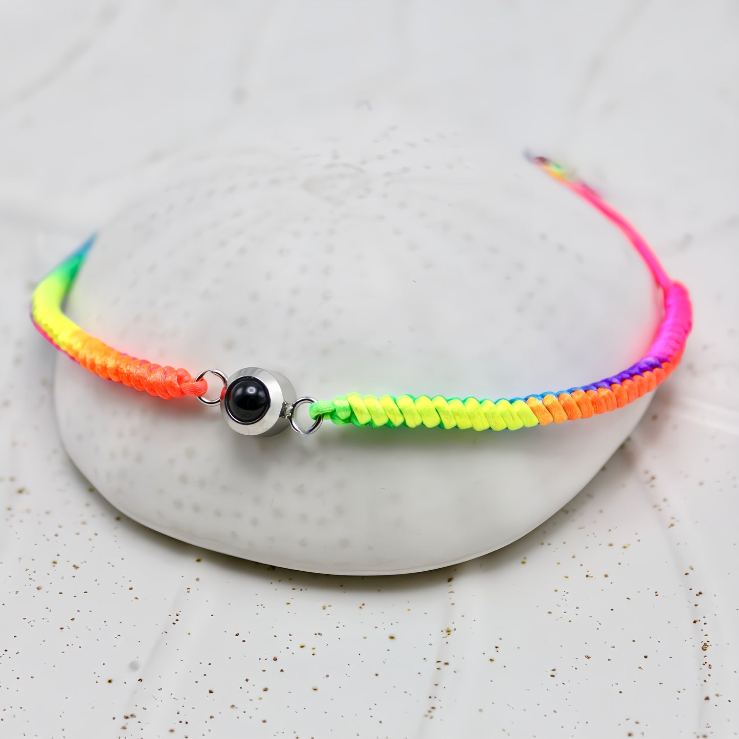 pulseira de projeção de corda forever rainbow 