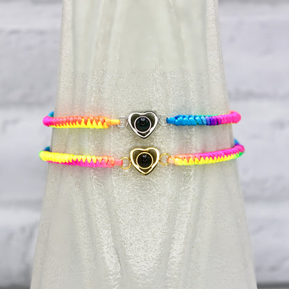 Rainbow Heart Projection Bracelet