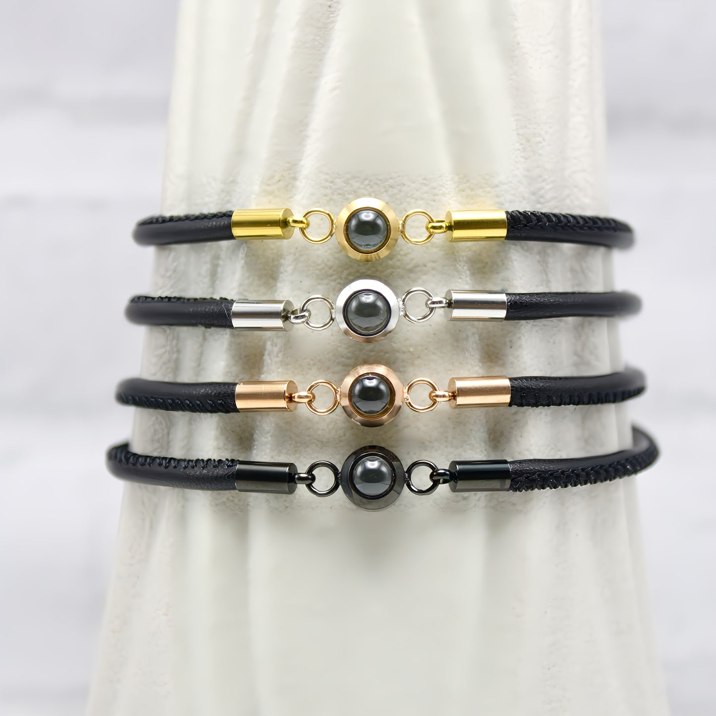 leather projection bracelet